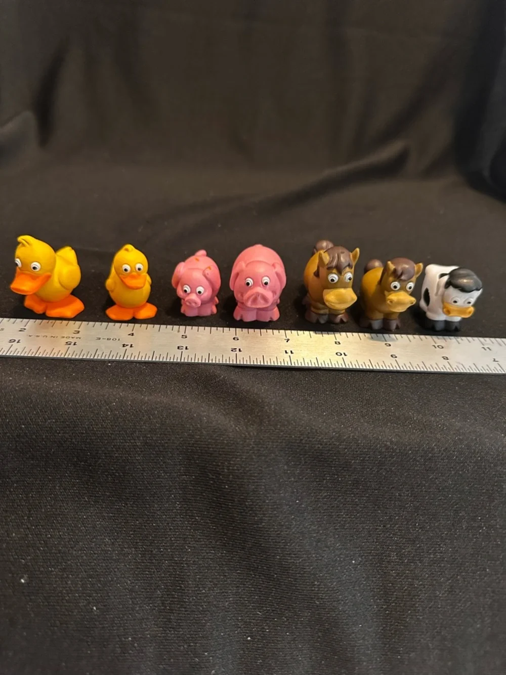 Learning Resources Mini Toy Farm Animal Set - Ducks, Pigs, Cow, Horses 7 Pieces